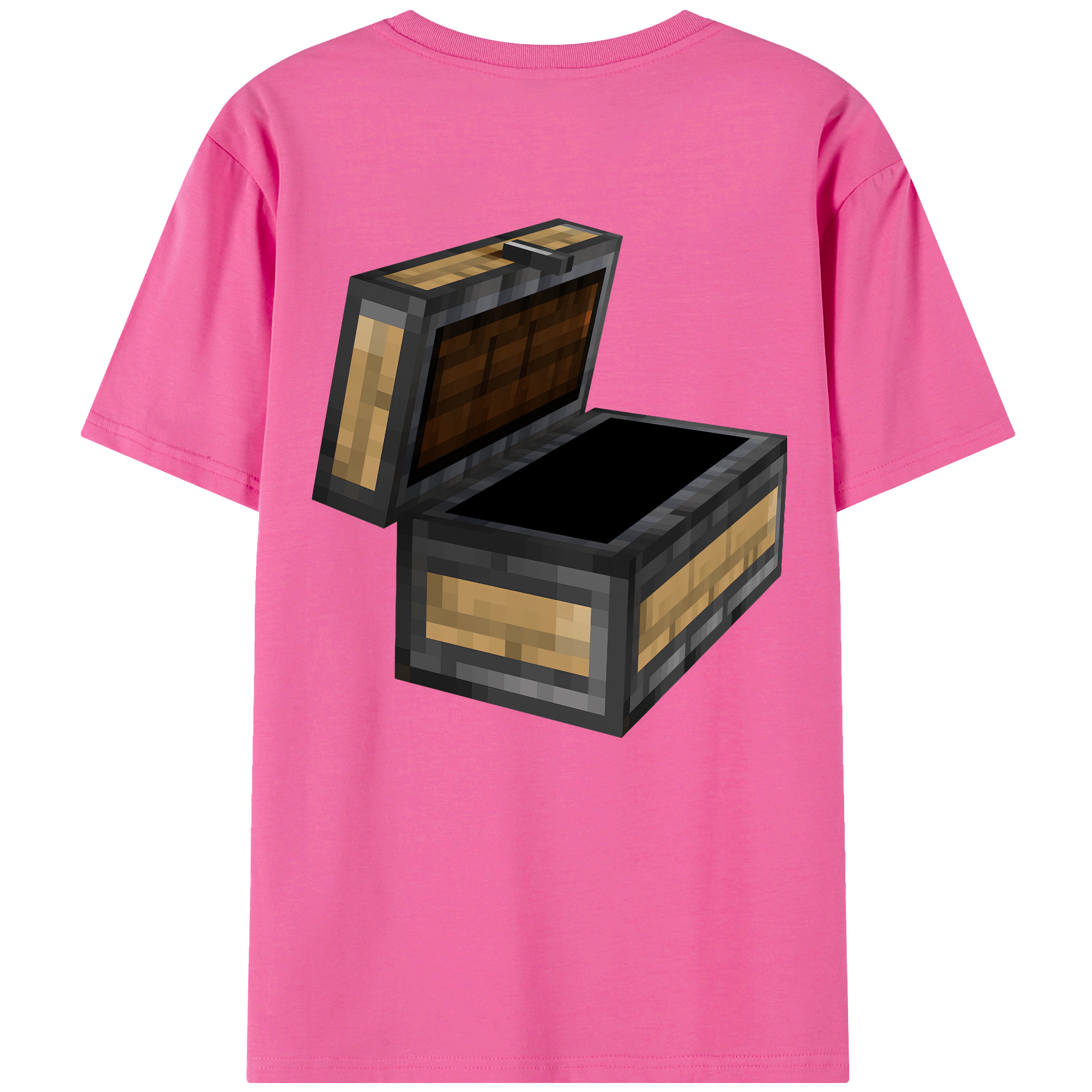 （画像用） マインクラフト ブロックの世界 Minecraft MC Block world レディース半袖Tシャツ(バックプリント)